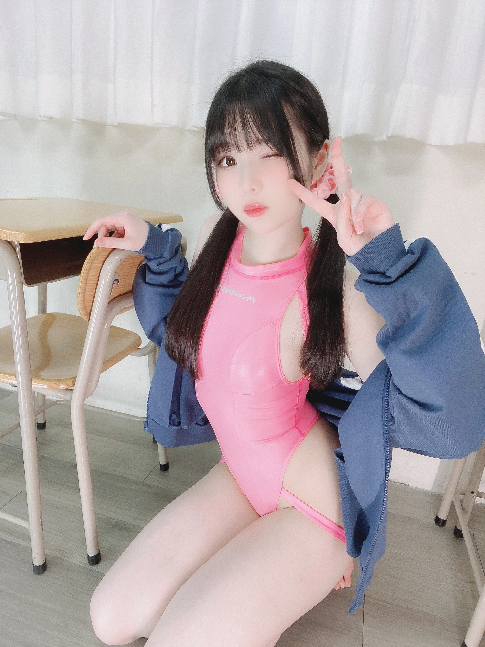 霜月shimo - NO.72 Pink Swimsuit 粉色泳装 0